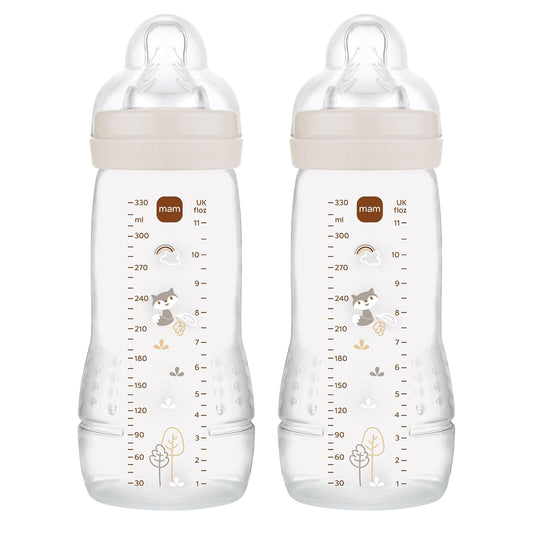 MAM Easy Active bottle set, 2 × 330 ml, 4+ months, 2 teats, LIS