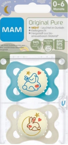 set of 2 – a practical everyday solution, glow in the dark – easier to find the pacifier after dark