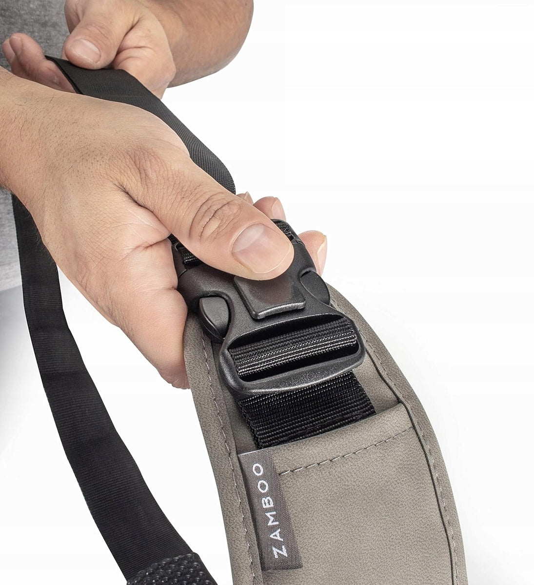 ZAMBOOstrap for carrying the seatcolour black-greybelt 100% polypropyleneupholstery 100% polyurethanefree of