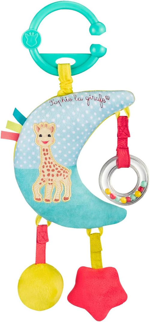 SOPHIE LA GIRAFE zenélő függő babakocsihoz és kiságyhoz, 28 cm, HOLD