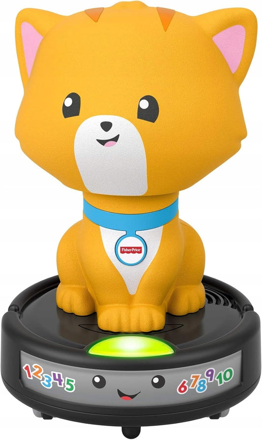 FISHER-PRICE GMX70 chat roulant sur un aspirateur robot avec mélodies et lumières