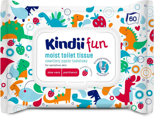 KINDII Fun vlhčený splachovatelný toaletní papír x60