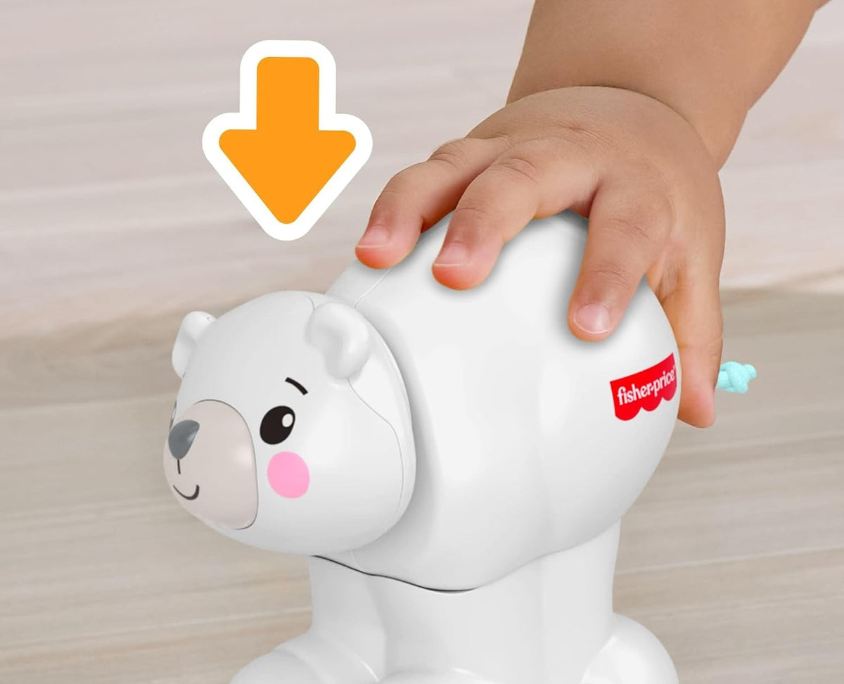 FISHER-PRICE smyslový jezdící lední medvídek pro učení lezení 9 m+
