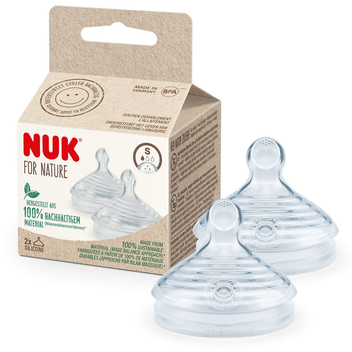 NUK for Nature smoczki do butelek x2