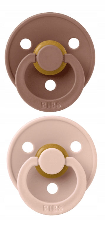 BIBS COLOUR dudlíky uklidňující 2pack kaučuk 0-6 měsíců SYMETRICKÉ