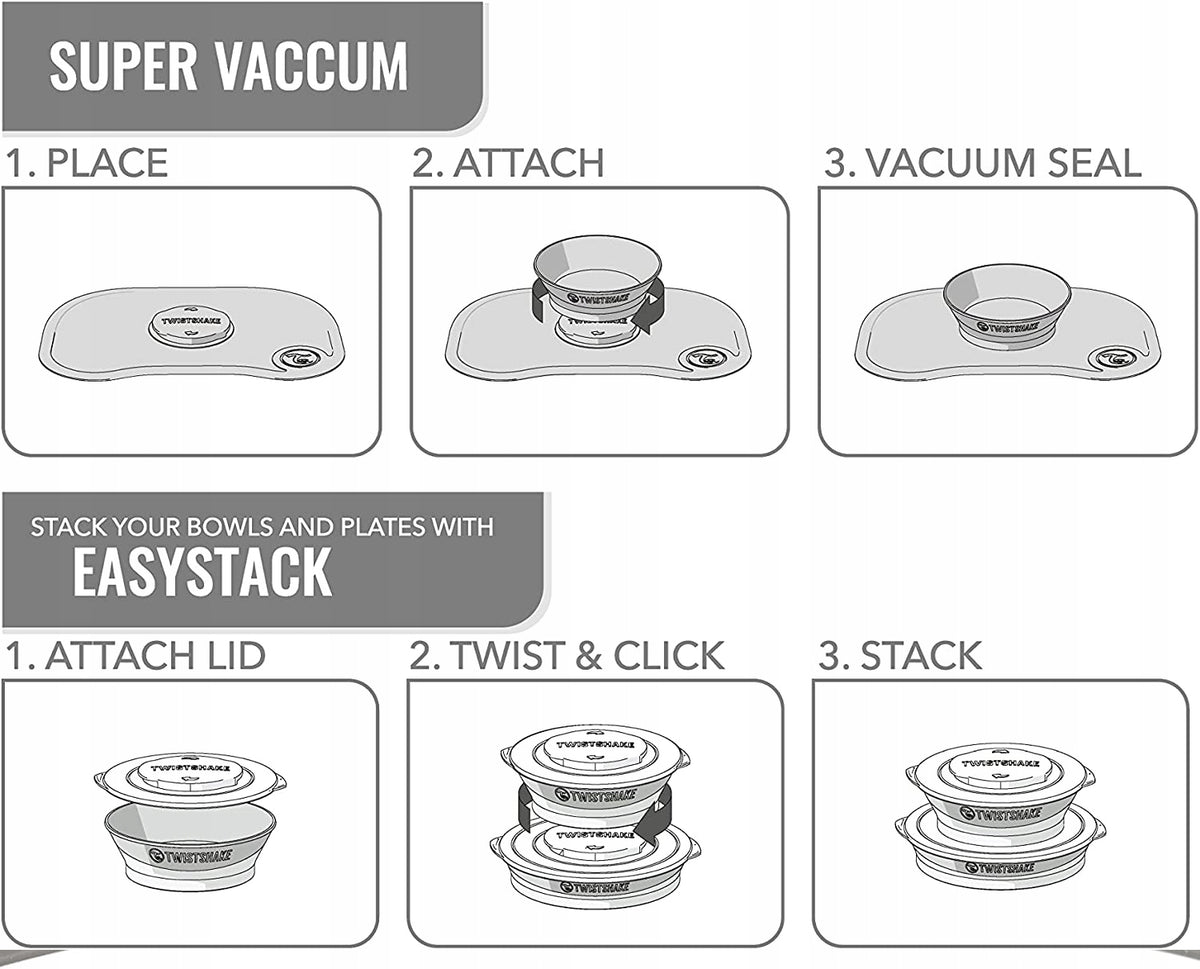 TWISTSHAKE CLICK MAT placemat with plate, 6 months+