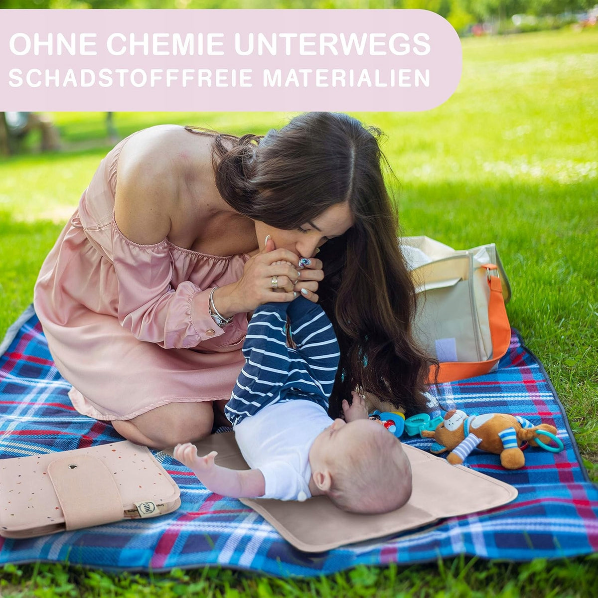 JUBI organizér na pleny ubrousky + přebalovací podložka