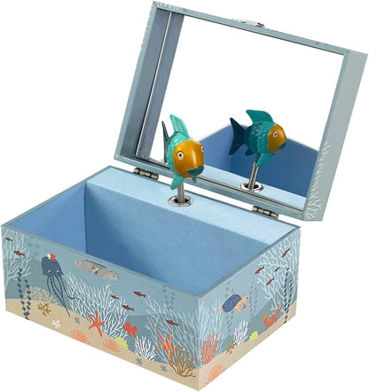 TROUSSELIER jewelry box with a wind-up music box that glows in the dark, OCEAN