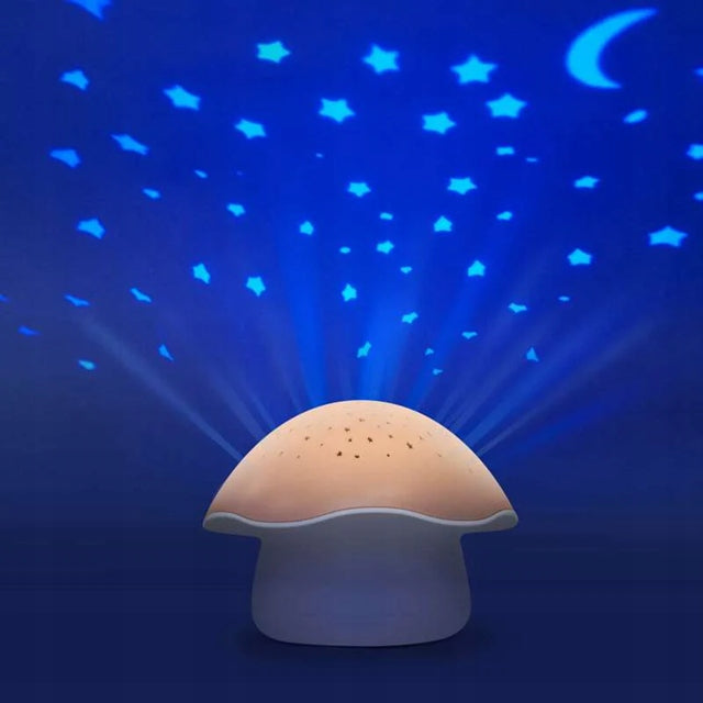 PABOBO Mushroom – proiector de stele cu melodii și senzor de plâns GRZYBEK