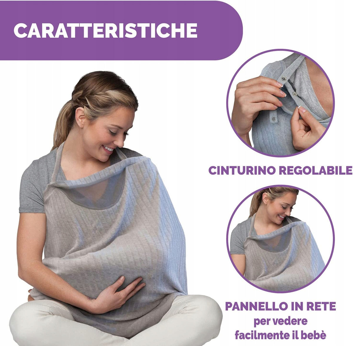 CHICCO Boppy Infinity scarf and discreet 2-in-1 nursing cover