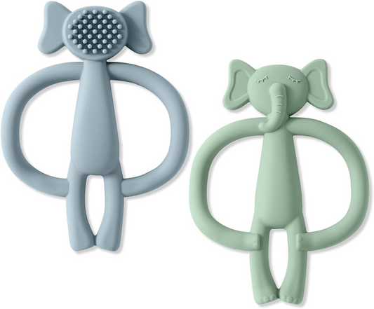 VICLOON massaggiagengive in silicone 3m+ ELEFANTI 2 pezzi