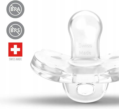 MEDELA smoczek uspokajający x 2 silikon 0-6msc, bez BPA, Swiss Made, biało-różowy, dla niemowląt