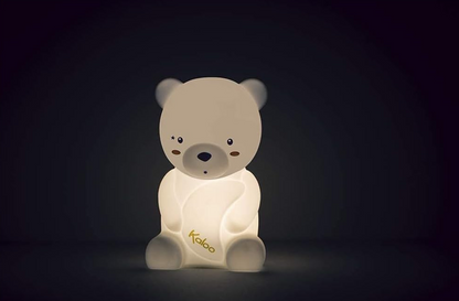 KALOO silikonová noční LED lampička 3 barvy 18 cm MEDVĚD