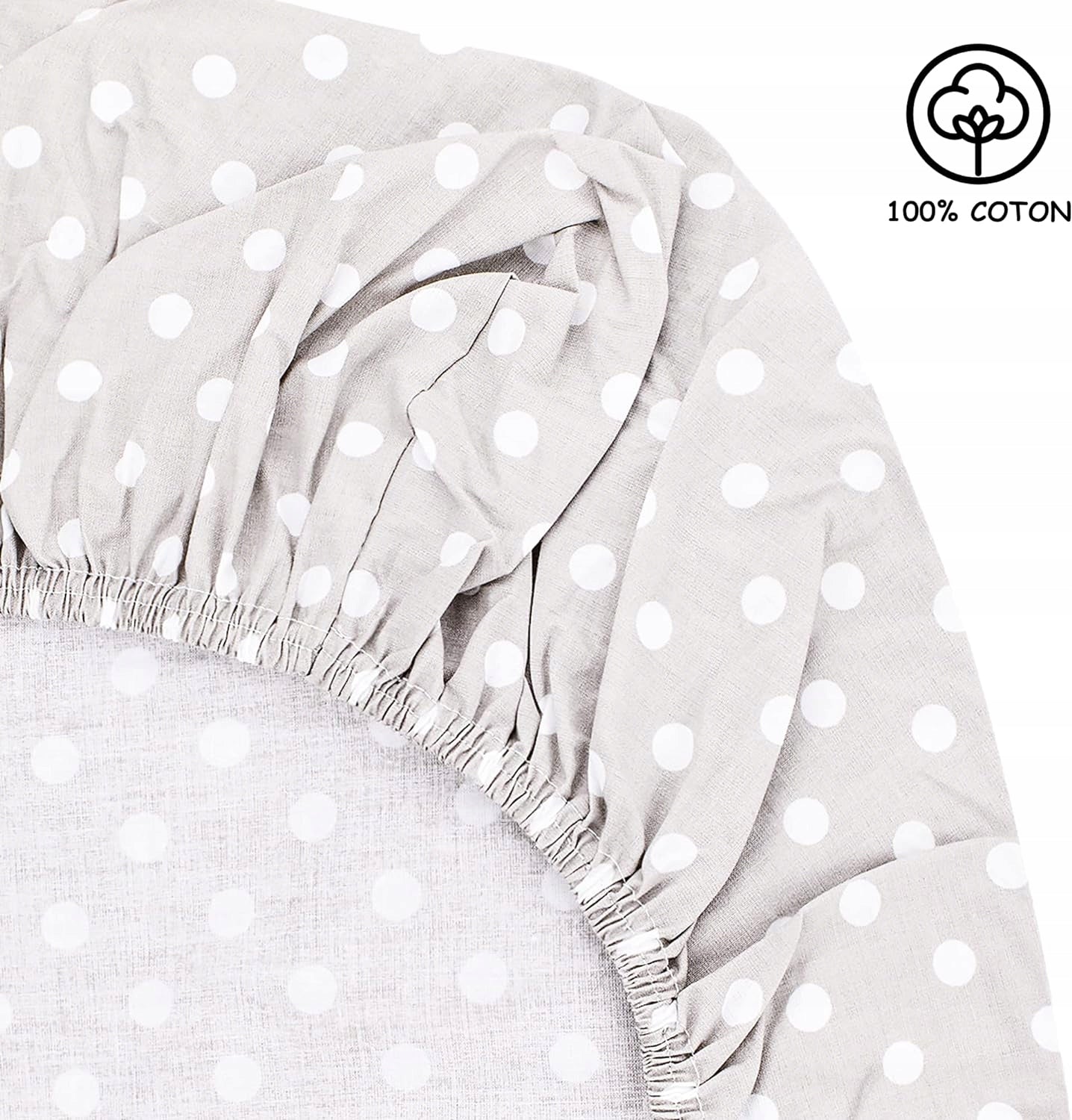 LOVELY HIPPO fitted sheet x2 + waterproof mattress protector for Next2Me 83X50