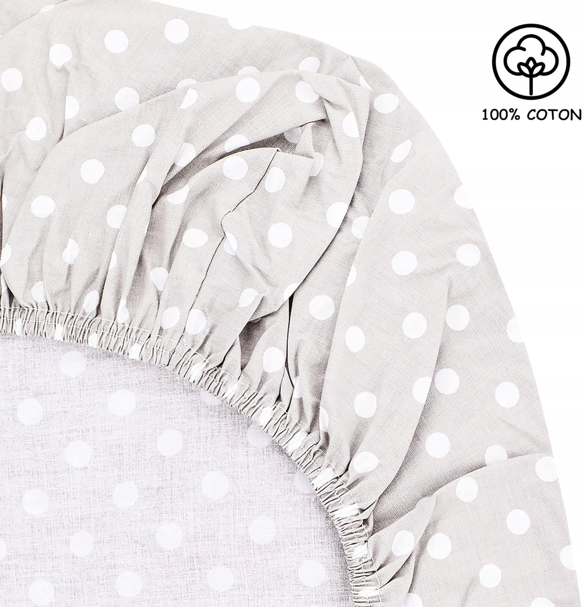 LOVELY HIPPO fitted sheet x2 + waterproof mattress protector for Next2Me 83X50