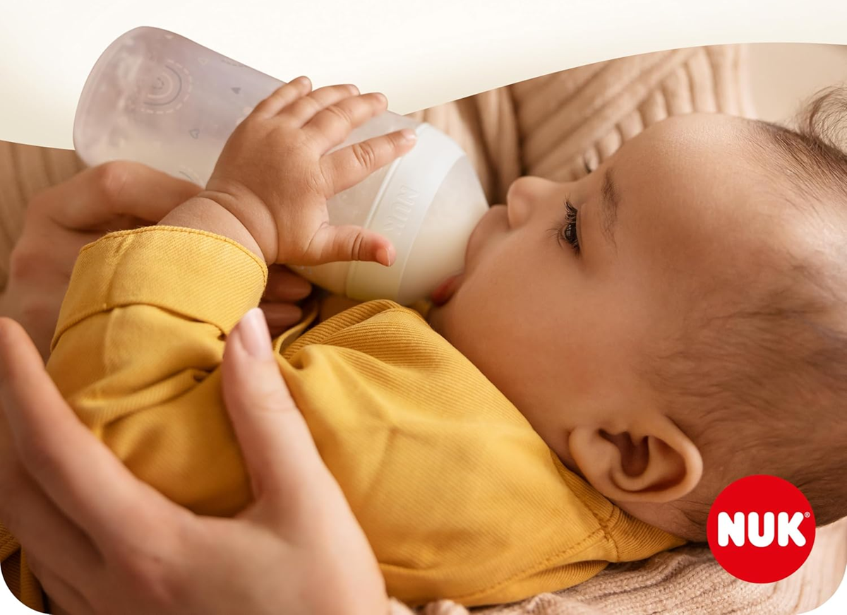 NUK Perfect Match Babyflasche 260 ml ab 3 Monaten, Sauger M, KUBUŚ PUCHATEK – Produktbild 5