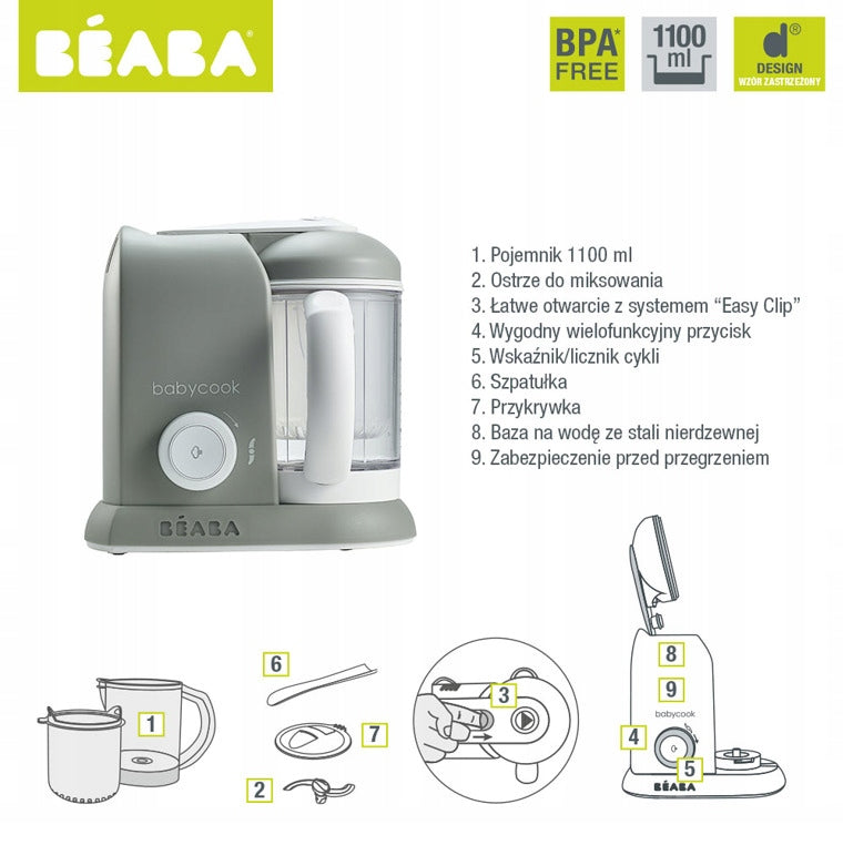 BEABA Babycook ROBOT DA CUCINA 4 in 1 vaporiera, frullatore, scaldavivande, scongelatore
