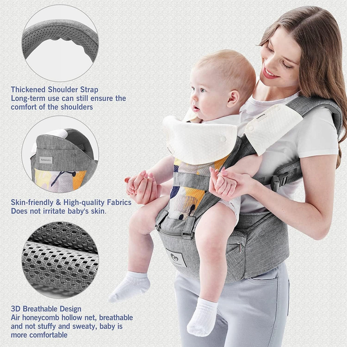 BELLABABY ergonomické nosiče s bederním pásem 3v1 0-36 měsíců