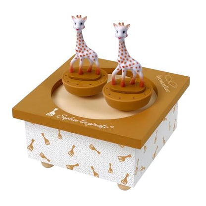 TROUSSELIER Girafa Sophie cutie muzicală pentru copii cu două figurine