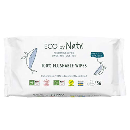 Salviette umidificate per il WC Eco by Naty per neonati, 56 pezzi.