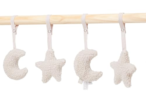 Jollein Moon Nougat zawieszki do pałąka x4