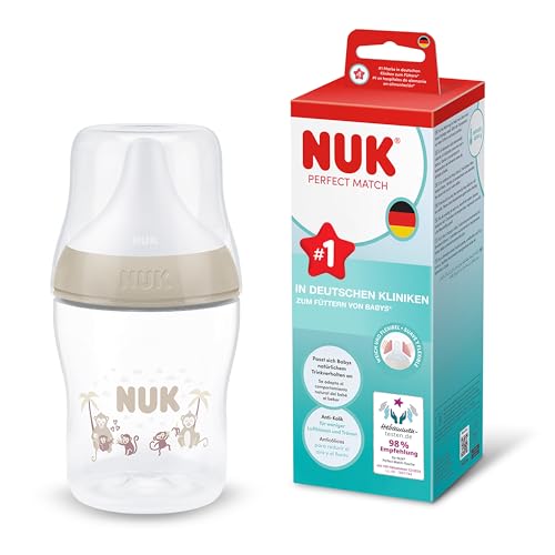 NUK Perfect Match anti-colic bottle 150 ml from 0 months Monkey
