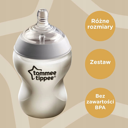 TOMMEE TIPPEE closer to nature, newborn starter set3 x 150 ml bottle with teats, 3 x 260 ml bottle with teats