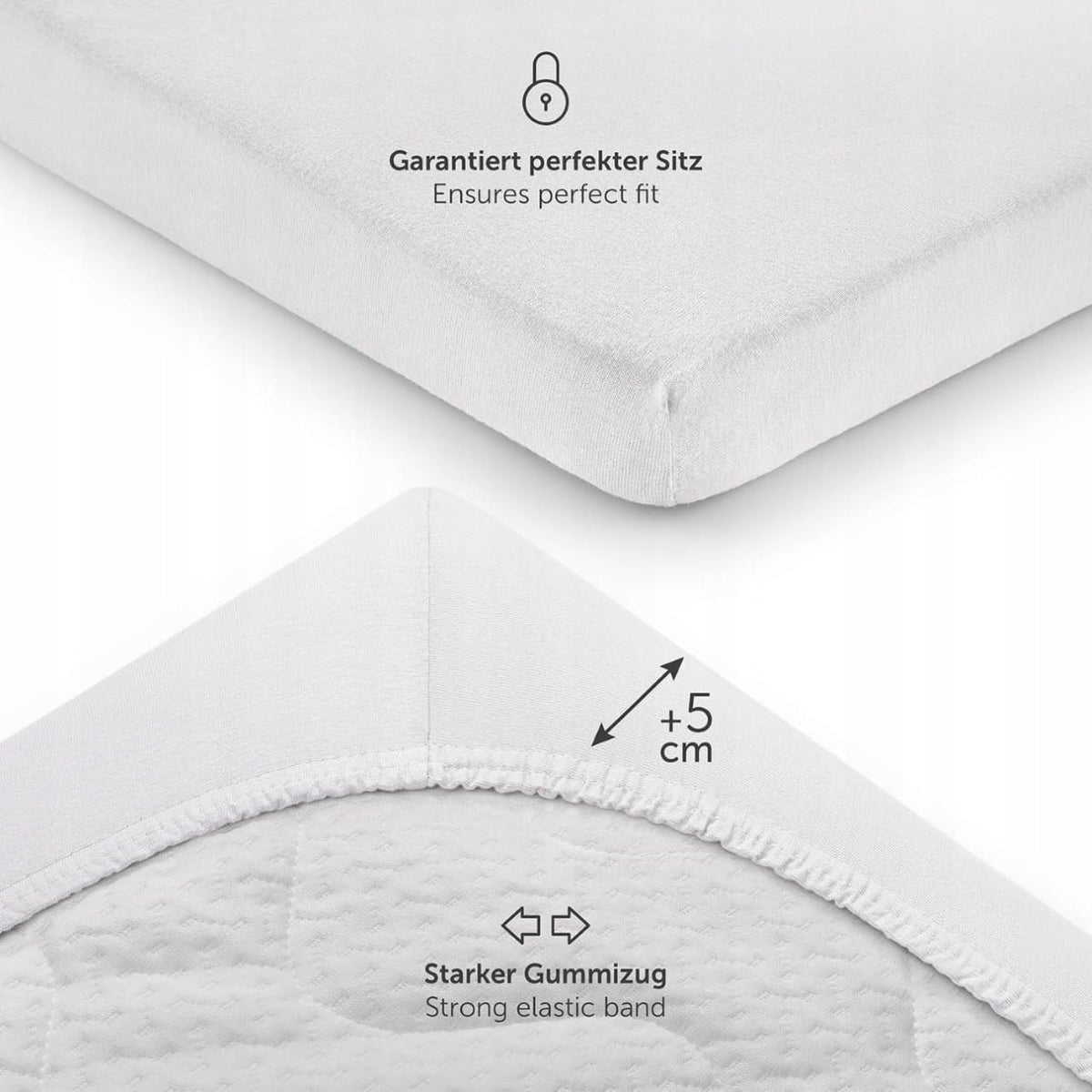 LALENI fitted sheet with elastic