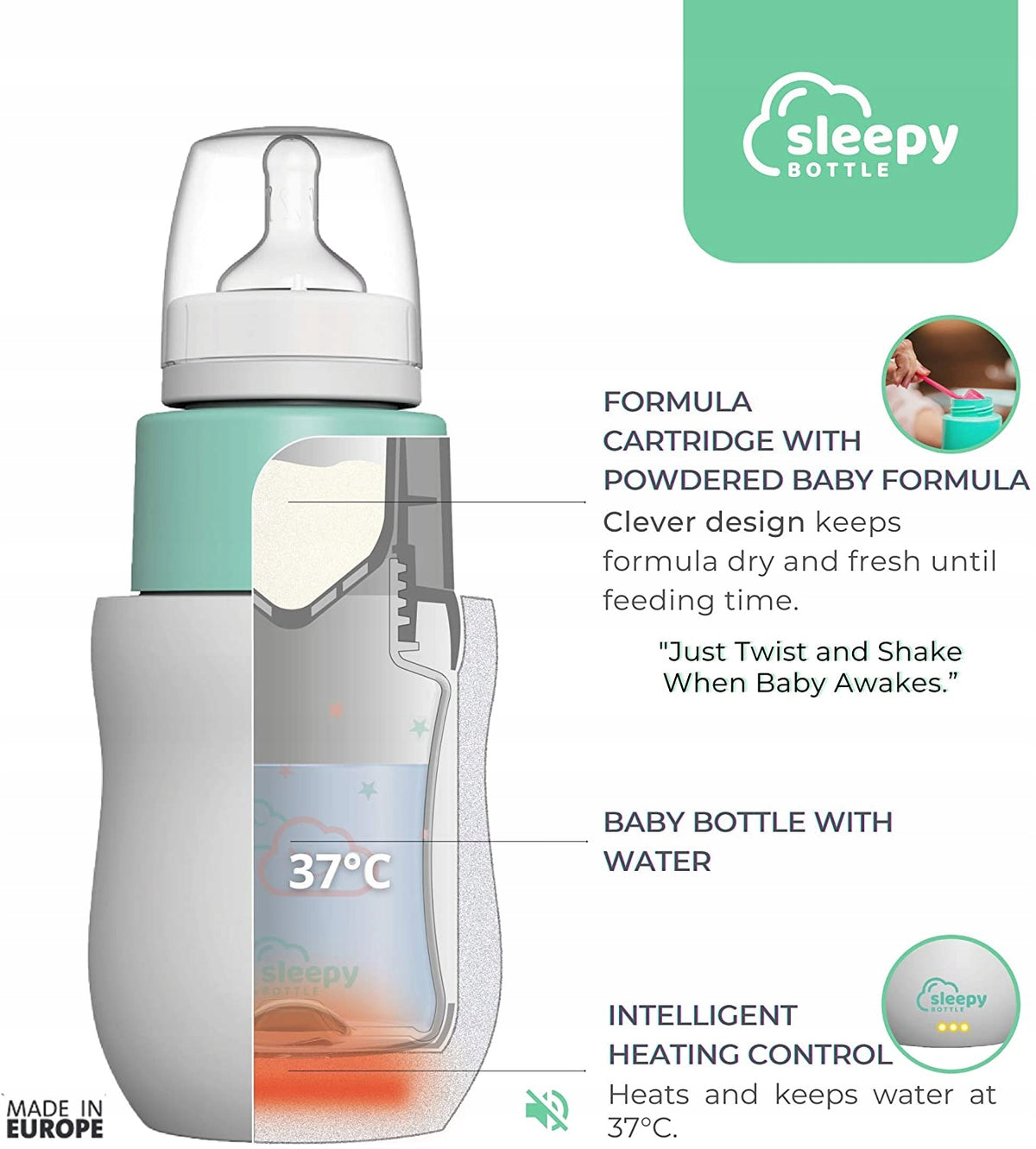 SLEEPY BOTTLE startovací sada ohřívač s lahví