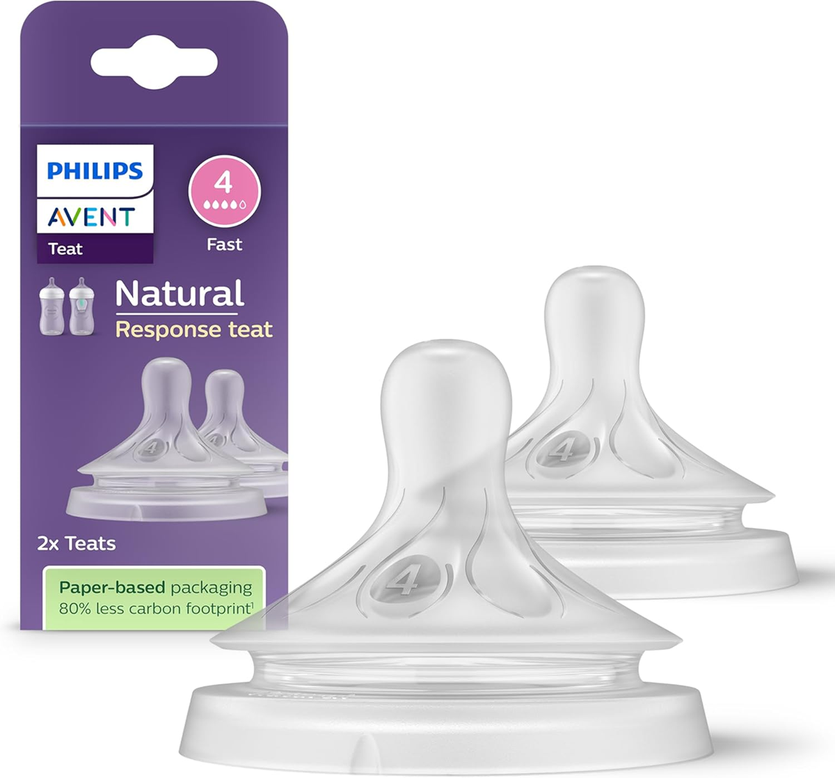 PHILIPS AVENT Natural RESPONSE dudlíky na lahve 3m+ x2