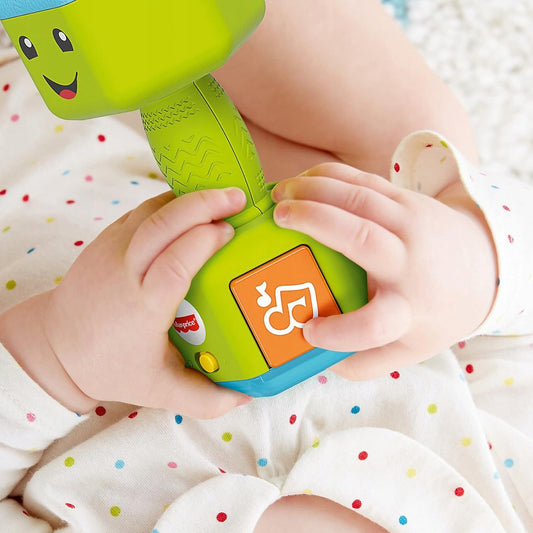 FISHER-PRICE interaktivní činka chrastítko zvuky světlo J. NĚMECKÝ