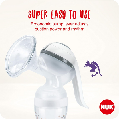 NUK manual breast pump + Perfect Match bottles 150ml x2