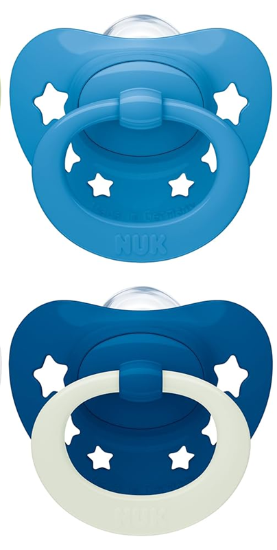 NUK STAR πιπίλα ηρεμίας x2 0-6 μηνών DAY&NIGHT