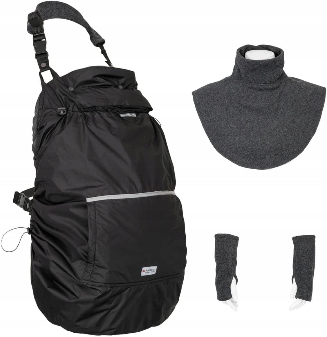 HOPPEDIZfleece carrier cover with rain cover, gloves and chimneycolour anthracitematerial fleeceNew condition