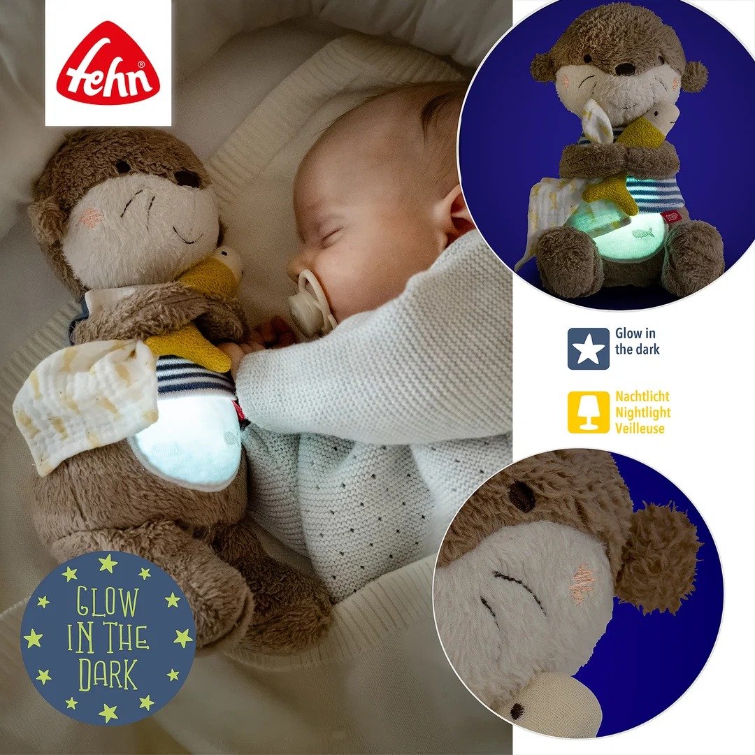 Lampada da notte e peluche Fehn Otter