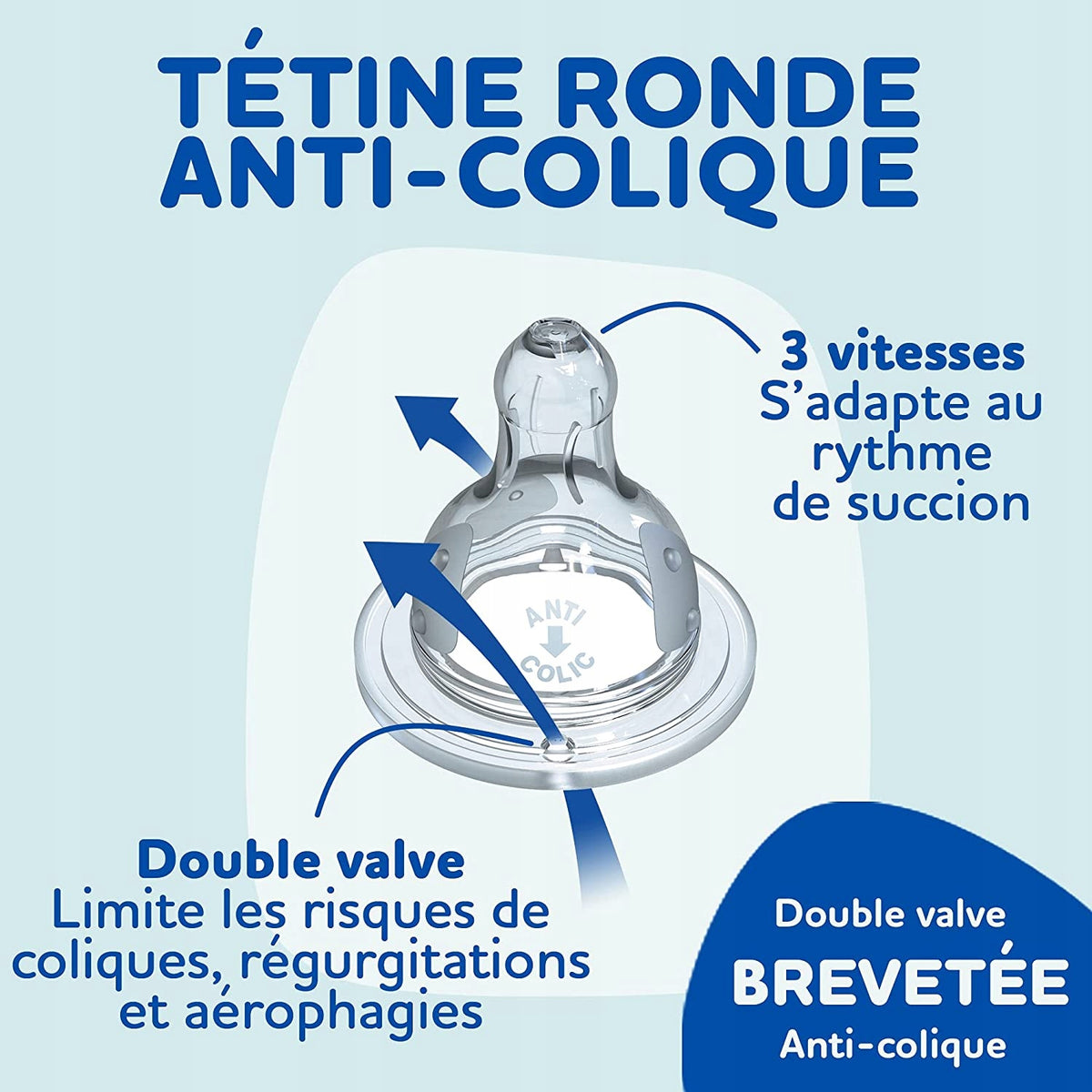 DODIE hasfájás elleni cumisüveg 270 ml, 0–6 hónapos korig