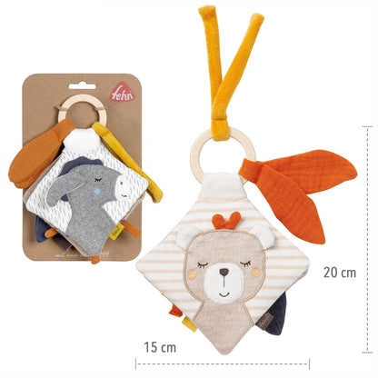 FEHN NATUR cotton sensory book DONKEY and BEAR 15 x 20 cm