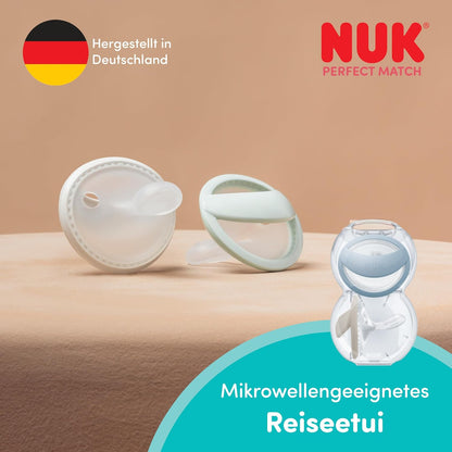 NUK Perfect Match dudlíky 0-6 měs. 2 ks. béžový/červený