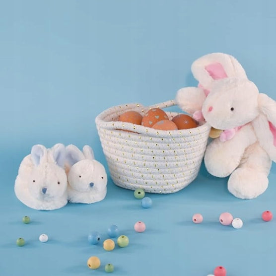 DOUDOU et COMPAGNIE měkké dětské boty s chrastítky GHOSTS