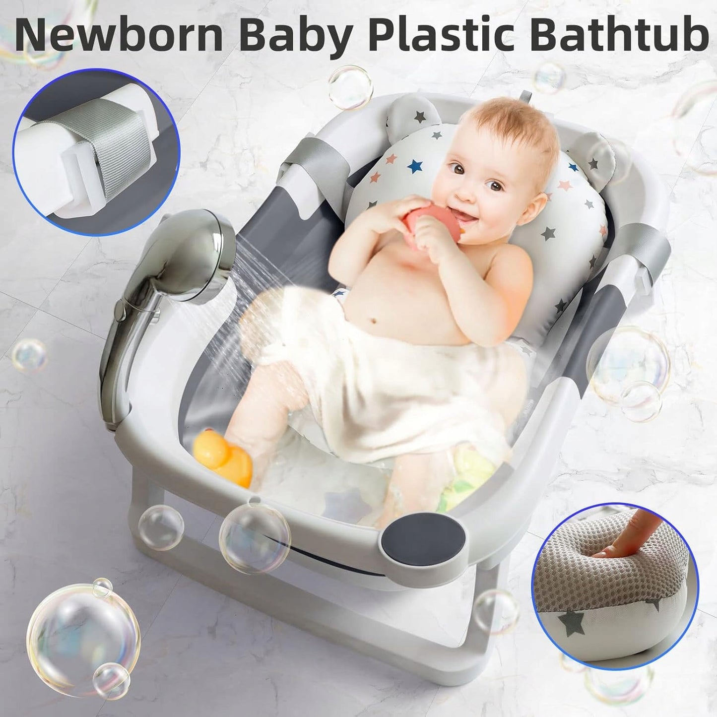 GLENMORE foldable bathtub with drain + INSERT