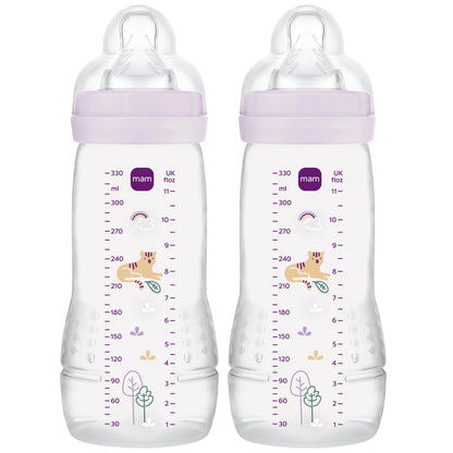 MAM Easy Active σετ μπιμπερό 2x 330 ml 4+ μηνών θηλή 3 ΤΙΓΡΗΣ