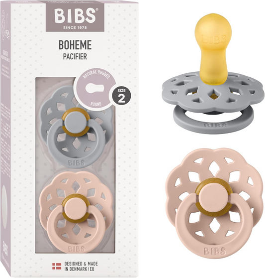BIBS BOHEME uklidňující dudlíky 2pack 6m+