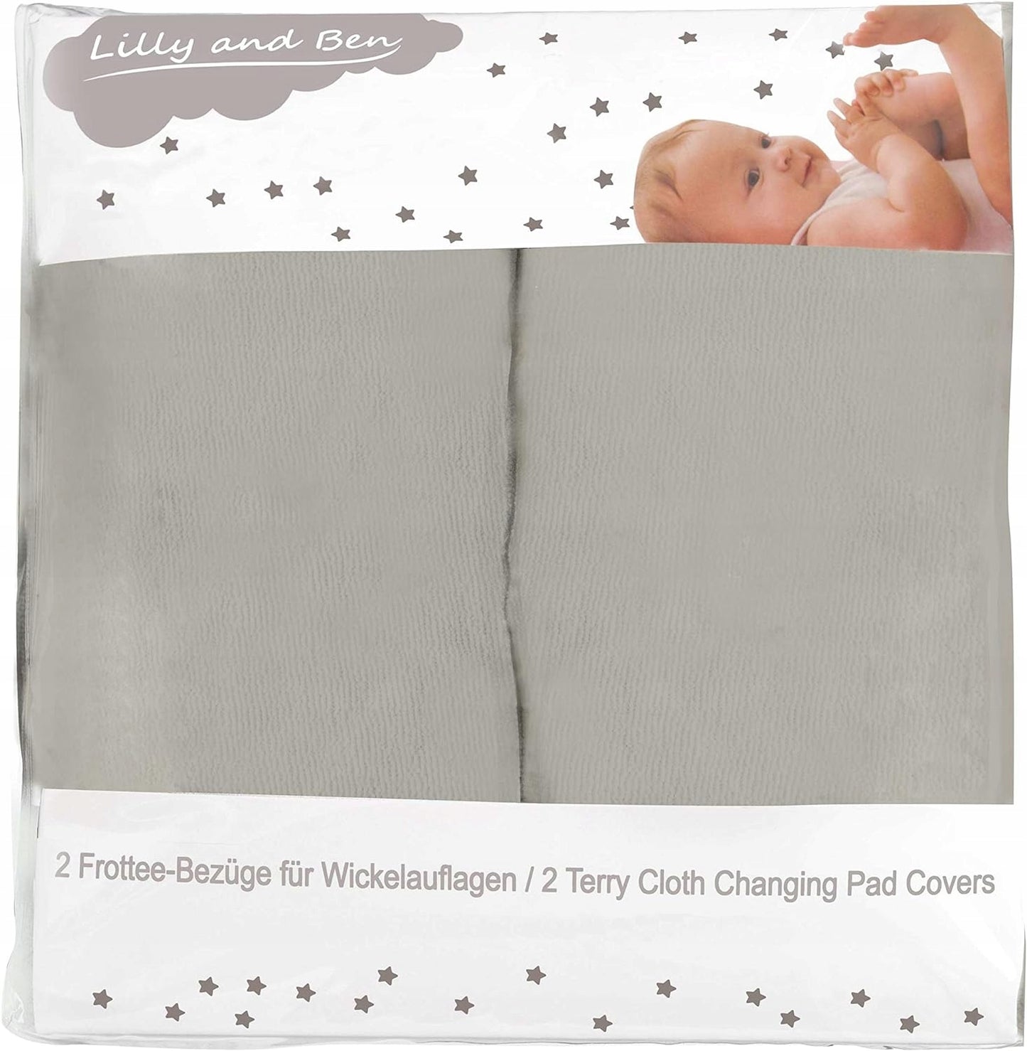LILLY AND BEN 2 x terry cloth changing table cover