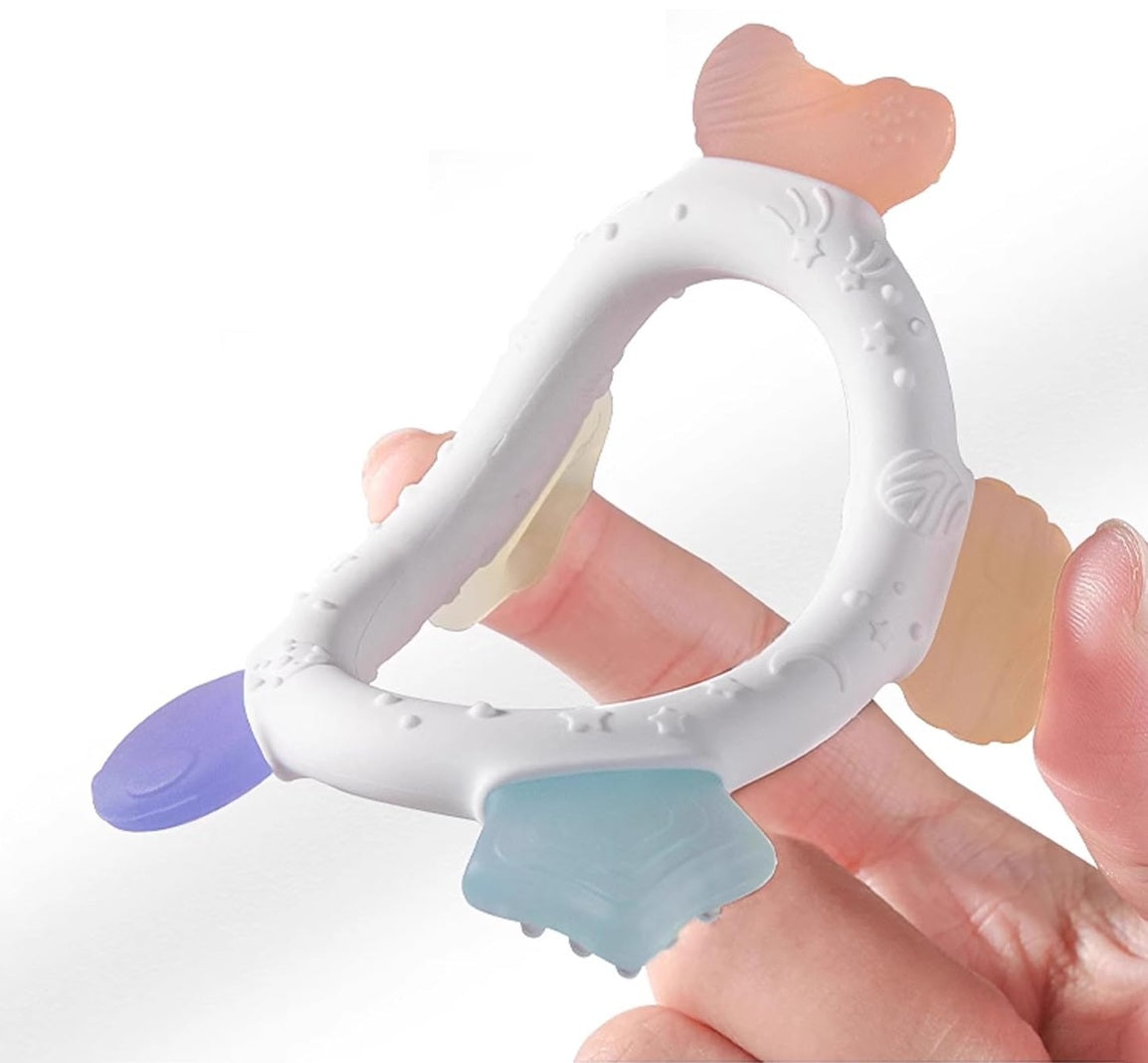 AKOLIK ultra měkký silikonový kousátko masážní 9,5 cm 3 m+