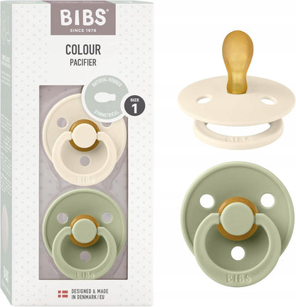 BIBS COLOUR pacifiers 2-pack, natural rubber, 0–6 months