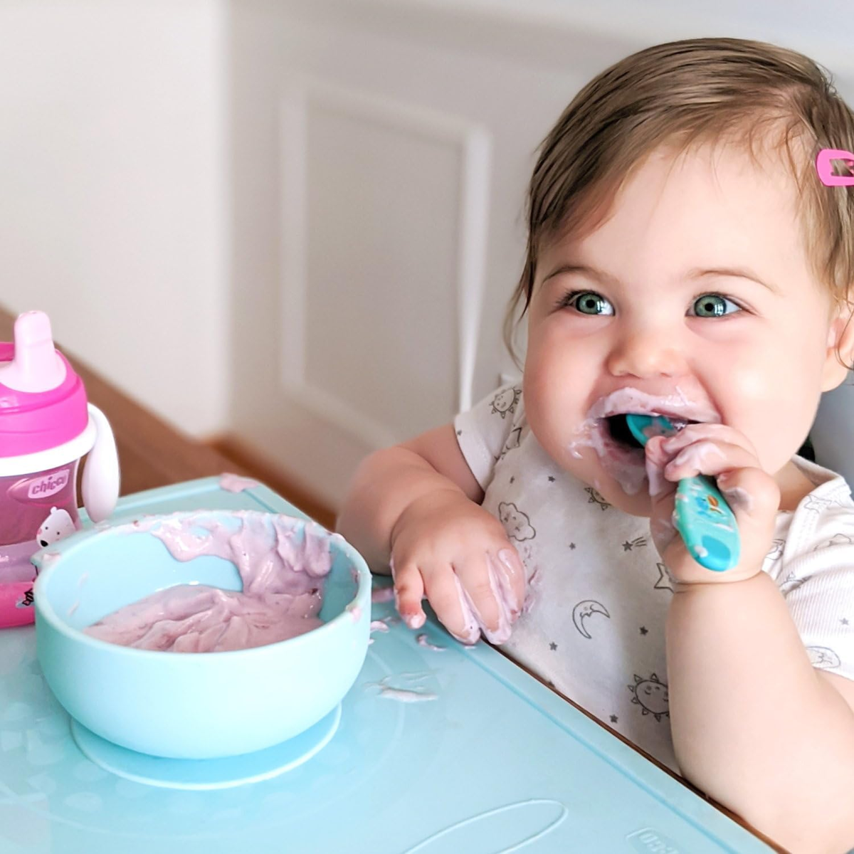 CHICCO Easy Start silikonová sada miska lžička bryndák