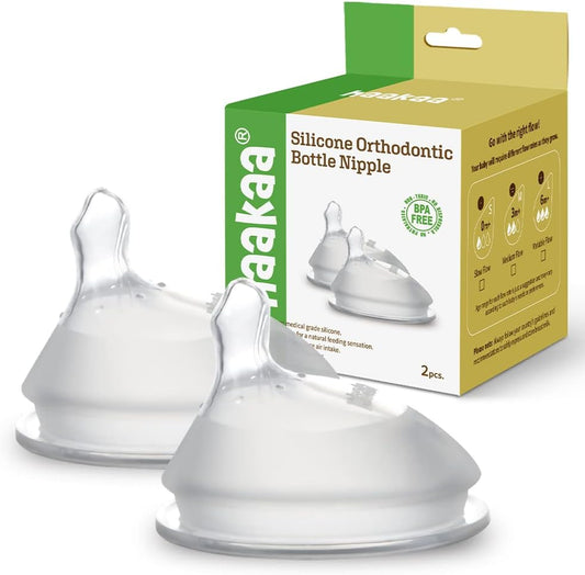 HAAKAA tetina para biberón flujo medio 3 m+ x2 GEN.3