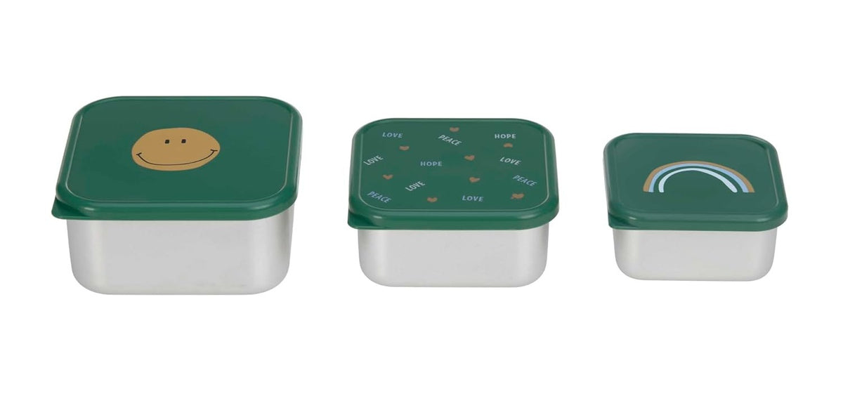 LASSIG Snackbox stainless steel SNACK BOXES x3