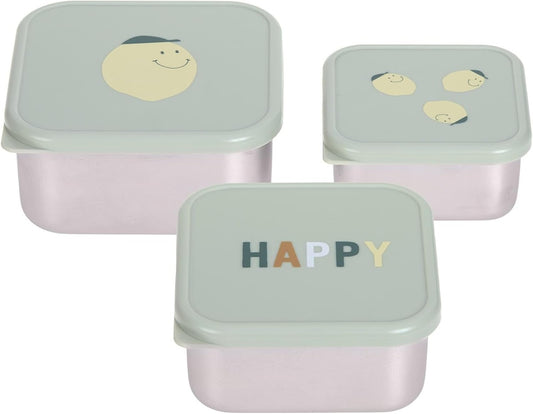 LASSIG Snackbox boîtes à goûter en acier x3