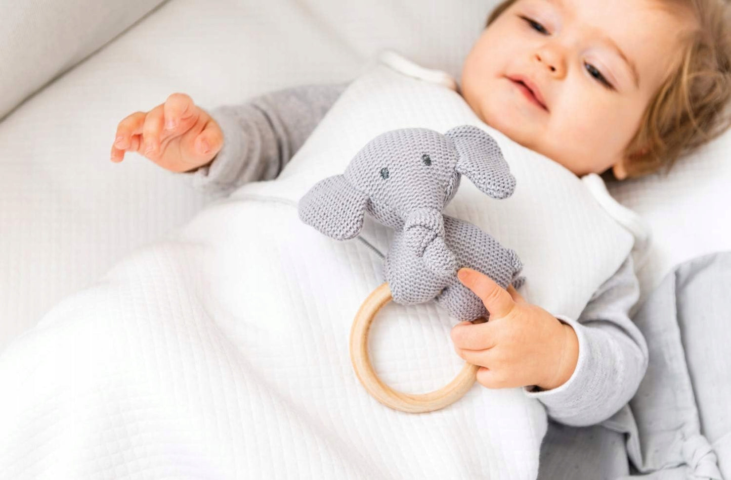 NATTOU Tembo Elephant gripper teether with rattle